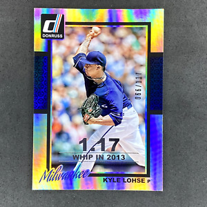2014 Panini Donruss Baseball #169 Kyle Lohse Season Stat Line Silver SP #/117