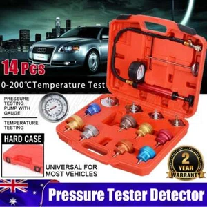 14Pcs Universal Cooling System Radiator Pressure Tester Gasket Kit Leak Detector - Picture 1 of 12