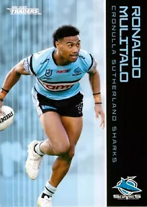2025 Cronulla Sharks NRL TLA Traders Card - Ronaldo Mulitalo - Foto 1 di 3