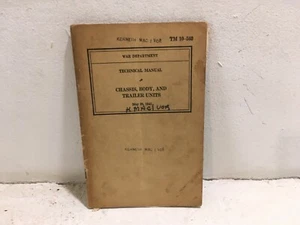 TM 10-560. War Department Manual on Chassis, Body, and Trailer units.1941 - Picture 1 of 7