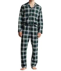 POLO RALPH LAUREN Sleepwear Mens XL Green Plaid Pajama Set Cotton PJs $105 - Picture 1 of 5
