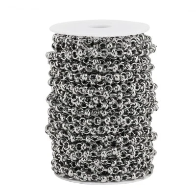1meter stainless steel silver Knot link connect heavy chain crafts - Image 1 of 3