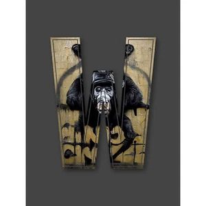 Letter W Mad Ape Bear Decorative Graffiti Alphabet Initial Large Art Print 18X24 - Bild 1 von 5