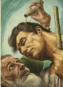 Guy Rowe. "Saul Annointed". 1949 Religious Biblical Lithograph Print. 9 X 12 - Picture 1 of 1