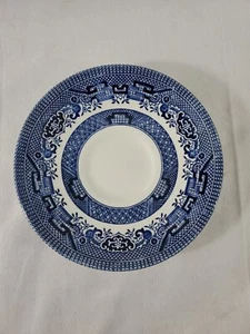 Churchill Blue Willow 5 1/2 inch Saucer Made in Staffordshire England FREE SHIP - Picture 1 of 5