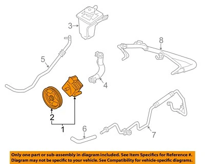 Used Power Steering Pump fits: 2005 Lincoln LS L. 6 cylinder Grade A - Image 1 of 3