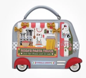 Vendula London Rosa's Pasta Truck Handtasche Neuheit Umhängetasche - Bild 1 von 7
