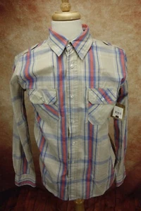 NUEVA Camisa Informal Roja Camel a Cuadros con Botones Frontales A Cuadros Para Hombre Talla Grande L  - Imagen 1 de 6