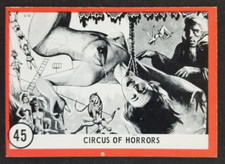 Vintage 1963 Circus of Horrors Famous Monsters Rosan Card #45 (Soft Corners)