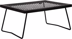 Folding Campfire Grill Heavy Duty Steel Grate, Portable Camp Fire Cooking Racks - Picture 1 of 12