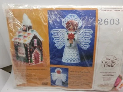 Caja de pañuelos boutique Creative Circle Cookie House 1983 vintage cubierta #2603 Foto 1 de 4