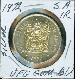 1972 SOUTH AFRICA SILVER 1 RAND ULTRA FINEST GEM BU GRADE - Picture 1 of 2