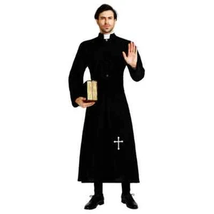 Erwachsene Priester Pastor Minister Kostüm religiöse Missionare Geistliche Kostüme - Bild 1 von 12
