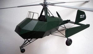 WNF-342 Doblhoff Research Helicopter Wood Model Replica Small Free Shipping - Picture 1 of 1