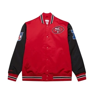 Giacca di raso San Francisco 49ers Mitchell & Ness pesante Prime Time - Foto 1 di 5