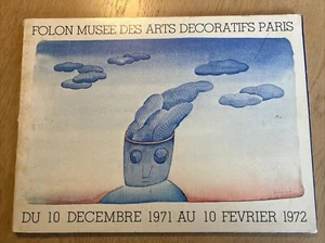 Jean-Michel Folon SIGNED DRAWING- FOLON Musée Arts Décoratifs Paris 1971-72 - Picture 1 of 13