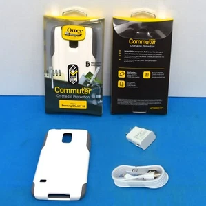 OtterBox Commuter CellPhone Case for Samsung Galaxy S5 White/Gray +Chargers NEW - Picture 1 of 3