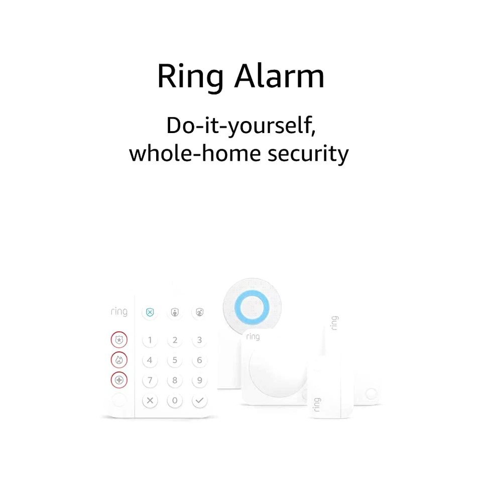 NEW Ring Alarm 5-Piece Security Kit 2nd Gen Home security System Works w/ Alexa - Image 1 of 4