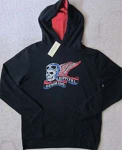 RALPH LAUREN (Black) Biker Skull French Terry Hoodie Logo Men's NWT $79.50 - Picture 1 of 3