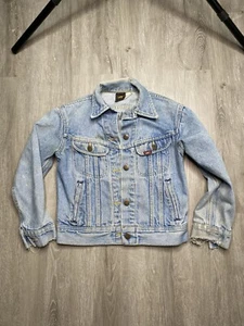 VINTAGE Lee Blue Denim Jean Jacket Youth Size 10 - Picture 1 of 8