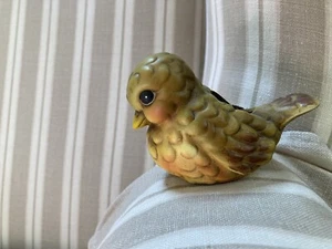 Vintage Josef Original Yellow Shy Bird Pincushion Holder Small Planter Japan - Picture 1 of 11