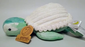 Animal Aventura Tortuga Verde Blanco Peluche Relleno Bebé Juguete Sonajero Amoroso 9" Nuevo - Imagen 1 de 4