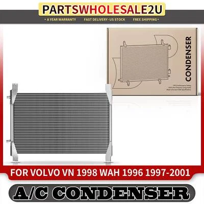 AC Condenser w/Bracket for Volvo VN 1998 WAH 96-01 WC 96-97 WG WI 96-98 WX 99-03 - Image 1 of 4