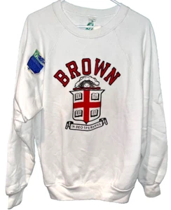 Brown University Sweatshirt Discus Athletic Sz. L Vintage 80s Deadstock NWT - Picture 1 of 7