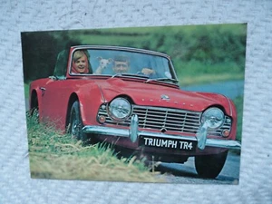 Oldtimer Triumph TR4 Postkarte New Old Stock nicht verschickt unbenutzt - Bild 1 von 4