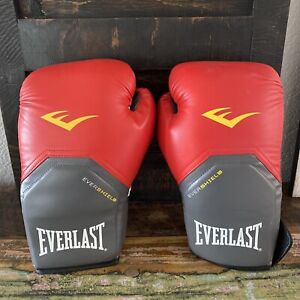 Everlast Gray & Red Boxing Glove left hand 14 Oz Ever Shield