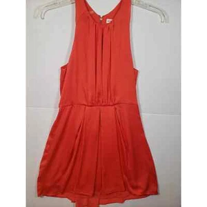 Rebecca Taylor Dress 6 Tangerine Draped Sleeveless Lined Zip Orange - Picture 1 of 9