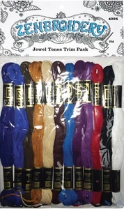 Design Works Zenbroidery 12 Skein Jewel Tones Trim Pack #4024 - Picture 1 of 2