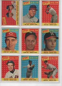 1958 Topps Sport Magazine All-Stars (#475 to #495) - Mantle, Mays, Aaron READ*** - Picture 1 of 16