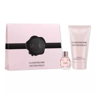 Viktor & Rolf Flowerbomb Set de Regalo de Fragancia de 2 Piezas: 7 ml EDP y Loción Corporal de 1,7 ml Foto 1 de 3