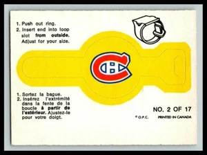 1973-74  OPC O PEE CHEE  RINGS  MONTREAL CANADIENS    23187 - Afbeelding 1 van 2