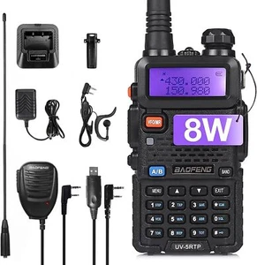 Radio bidirectionnelle double bande Baofeng UV-5RTP, UV-5R 8 W version haute puissance - Photo 1/9