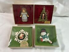 VTG Lot of 4 Hallmark Keepsake Ornament boxed 1976-78 Tree Trimmer Angel Santa