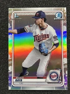 2020 Bowman Chrome Draft 1st Rookie Refractor QTY Marco Raya Minnesota Twins - Picture 1 of 1