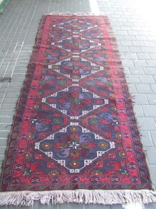 ORIGINAL ANTIKER KAUKASISCHER WOLLTEPPICH RUG SUMACH LÄUFER 280x100-cm/110,2x39,3-in - Bild 1 von 12