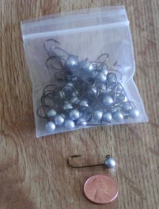Jigheads 50 Round No Collar Unpainted Jig Heads Choose Size - Picture 1 of 4