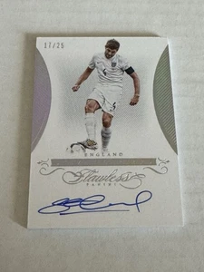 2015-16 Panini Flawless Steven Gerrard Flawless Signatures Auto 17/25 England - Picture 1 of 2