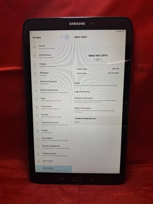 Samsung Galaxy Tab A2016 16GB Sm T580 - Image 1 of 4