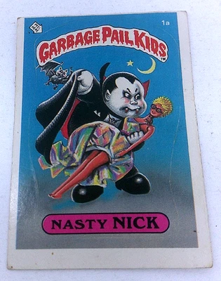 1985 Garbage Pail Kids 1st Series 1 Nasty Nick 1a - Matte - Image 1 of 2
