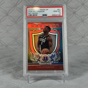 Zion Williamson PSA 10 GEM 2019-20 Prizm Draft Crusade Red Prizm RC #51 - Bild 1 von 2