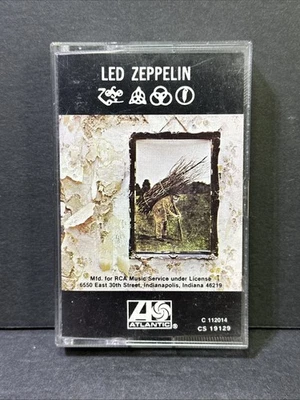 Led Zeppelin IV Atlantic CS 19129 CASSETTE TAPE Stairway To Heaven Black Dog Foto 1 de 4