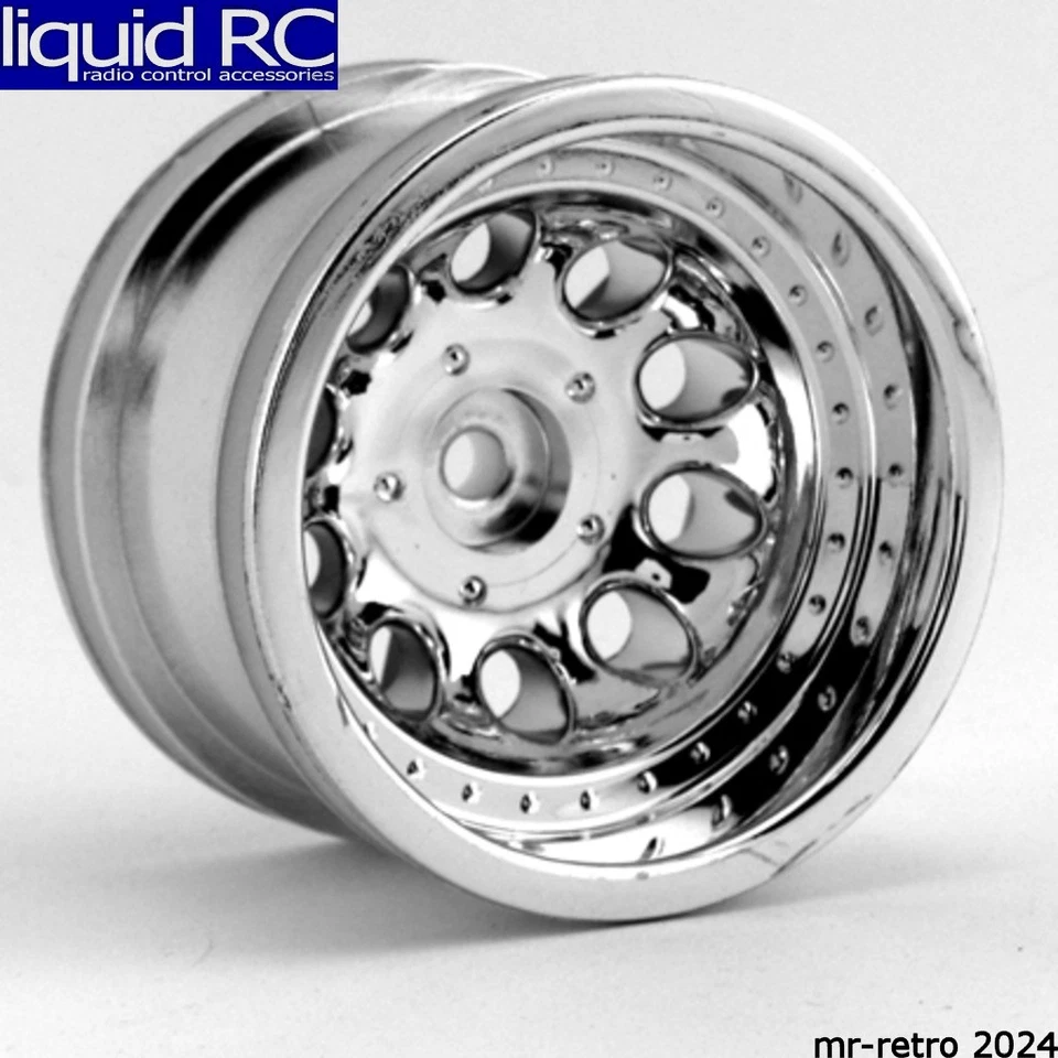 RPM R/C Products 82233 Chrome 2.2 Revolver Rock Crawler Wheels Wide Wheelbase - Image 1 of 1