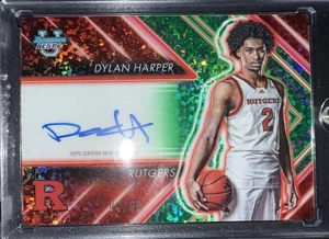 2024-25 Bowman Best U Dylan Harper Possession Arrow Green Diamond SP RC Auto /99 - Bild 1 von 3
