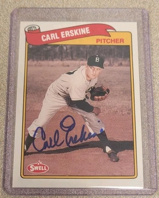 卡尔·埃斯金签名 1989 年斯威尔棒球大棒卡 #44 亲笔签名 (D2024) — 第 1/2 张图片