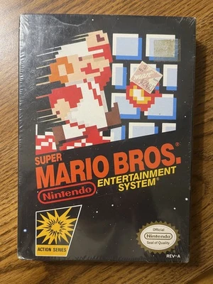 RARE SEALED Super Mario Bros. (Nintendo NES, 1985) H- Seam  Promo Copy  - Image 1 of 4