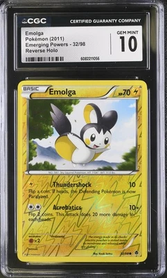 CGC 10 Emolga 32/98 Reverse Holo Emerging Powers Pokémon Card - Image 1 of 2